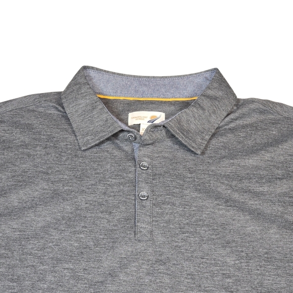 Fundamental Coast Men's Gray Short Sleeve 1/4 Button Polo Shirt, Size XXL - Picture 5 of 9